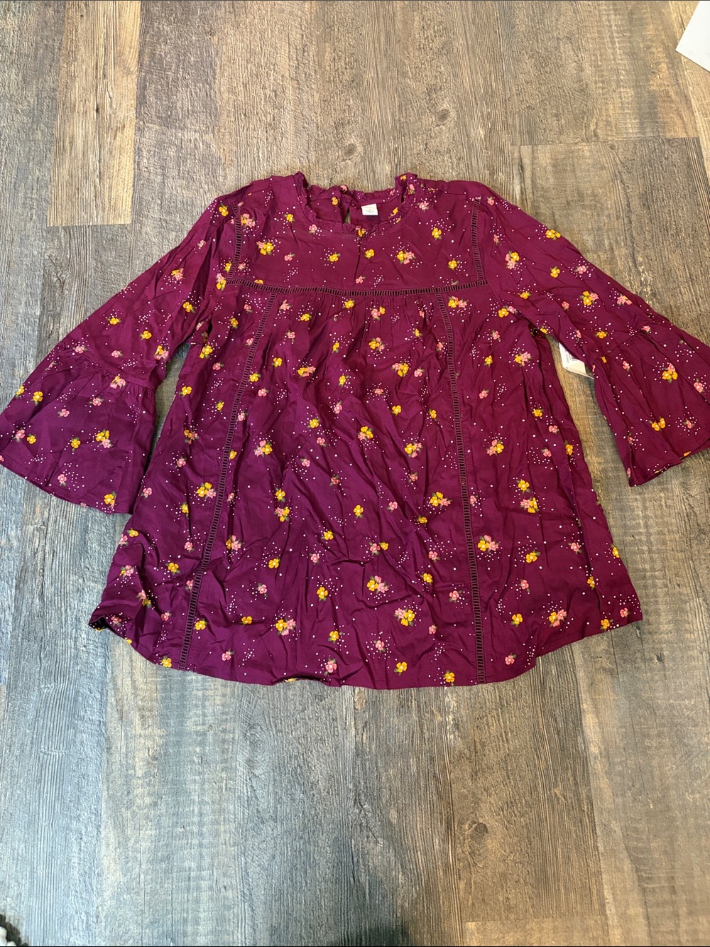Old Navy Plum Floral Peasant Tunic